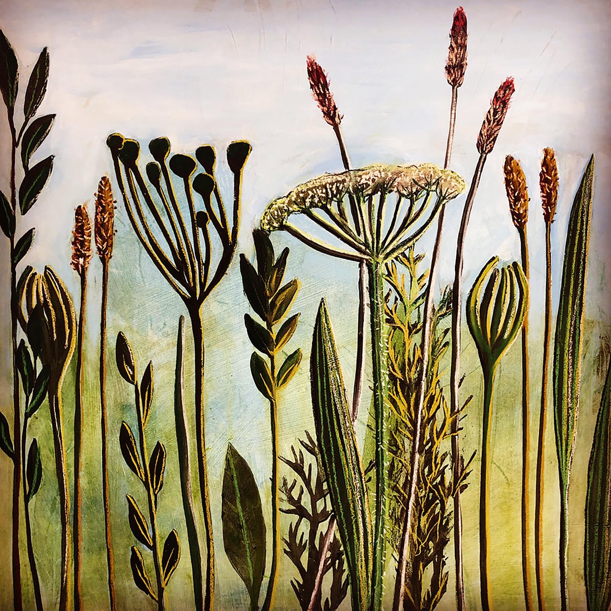 Hogweed 2020 (akryylia aluksella) tekijältä Sarah Thompson Engels