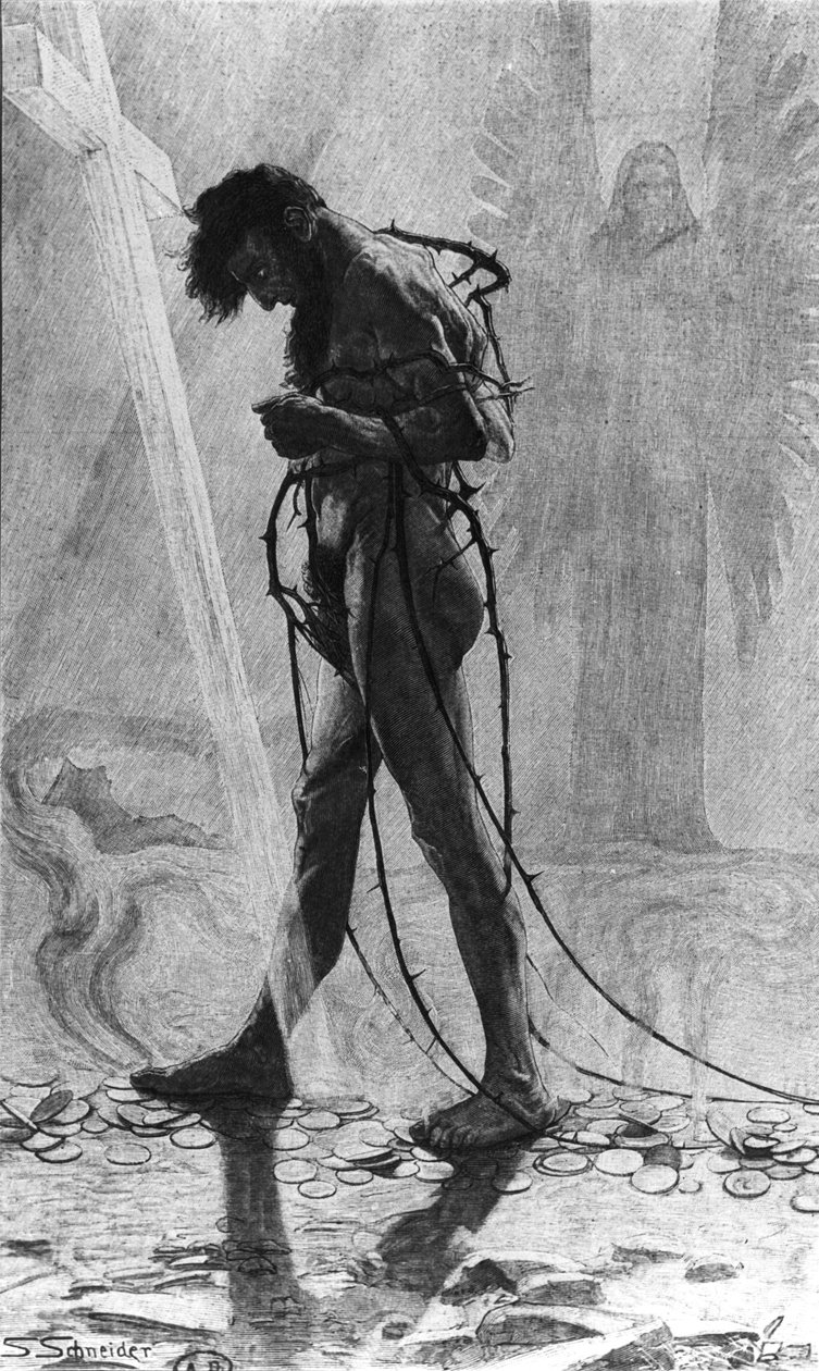 Juudas, 1896 tekijältä Sascha Schneider