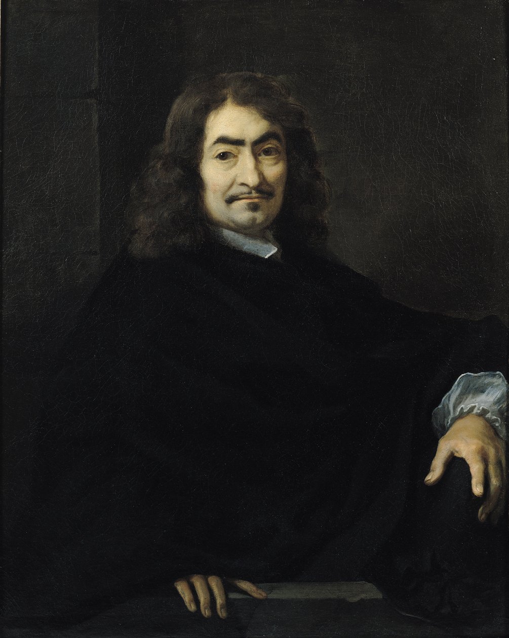 Muotokuva, oletetaan olevan Rene Descartes (1596-1650) tekijältä Sébastien Bourdon