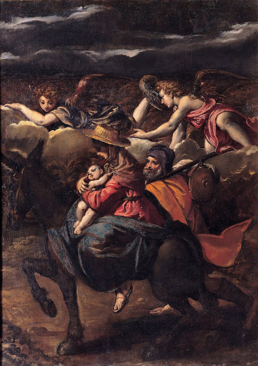 Lento Egyptiin, 1585 tekijältä Sigismondo Scarsellino