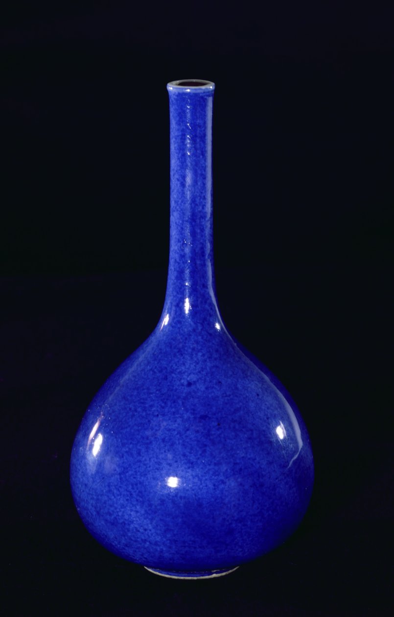 Jauhemainen sininen maljakko, Qing-dynastia (1644-1912) (keraaminen) tekijältä School Chinese