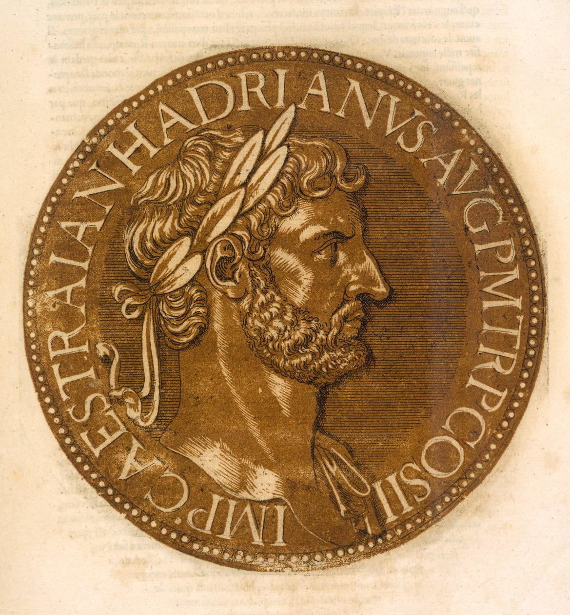 Keisari Hadrianus (väri litho) tekijältä School French