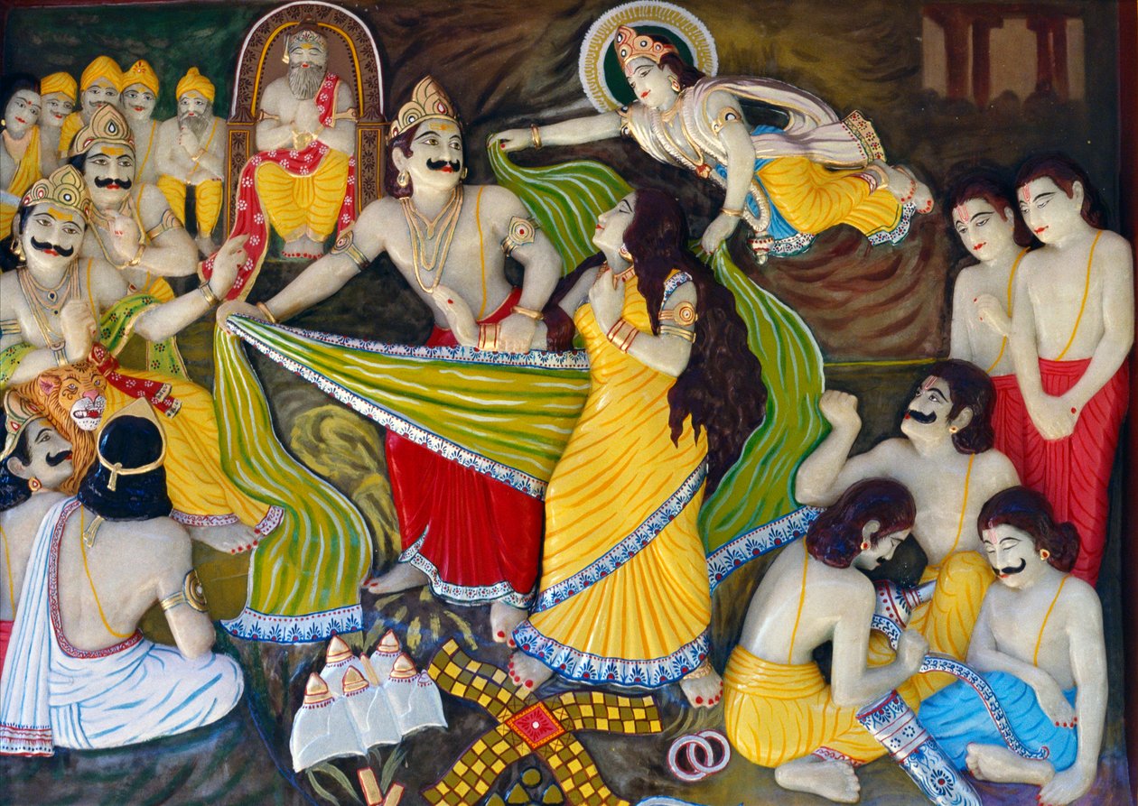 Draupadi Cheer-Haran Dushasanan toimesta Mahabharata tekijältä School Indian