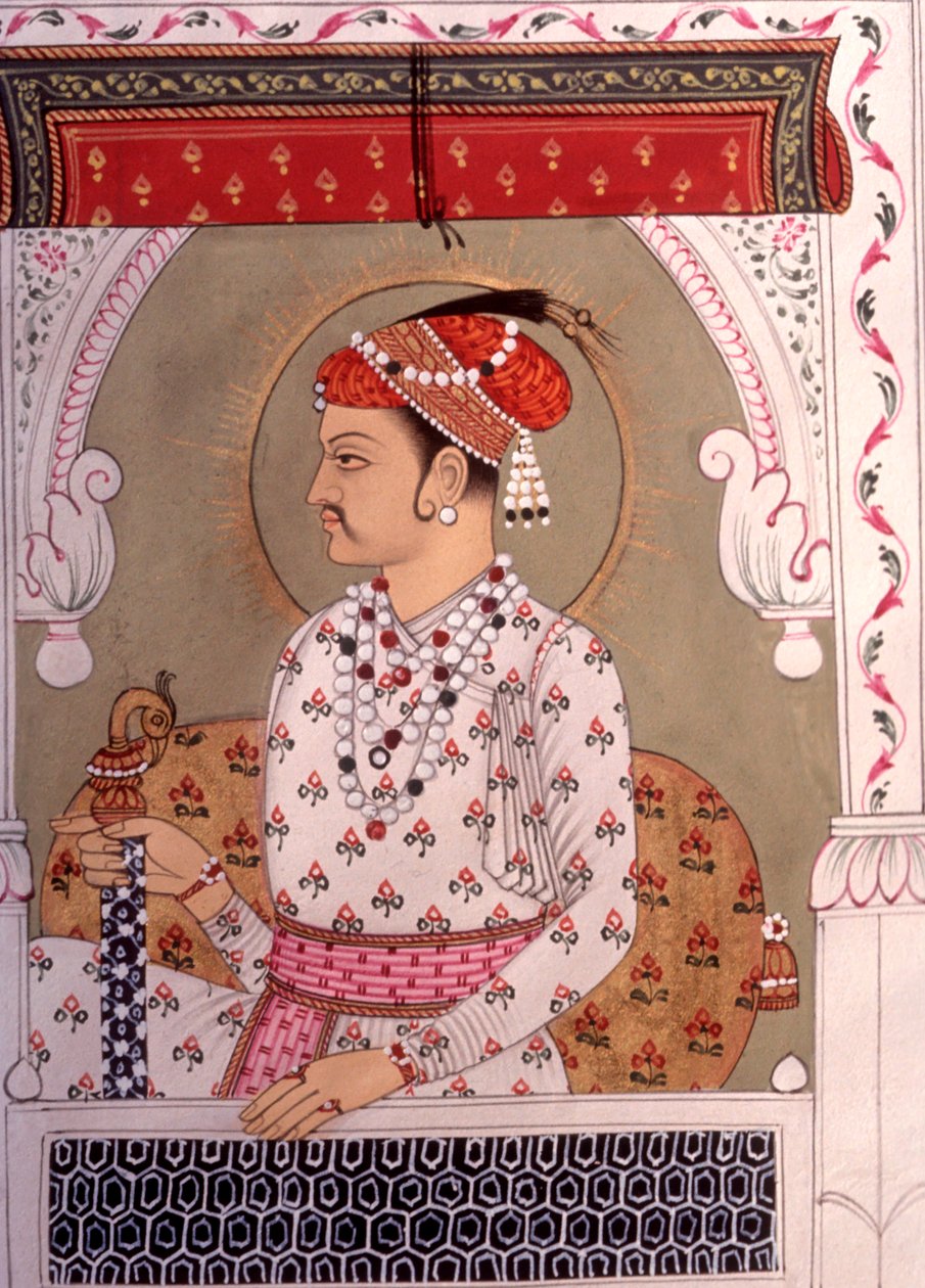 Miniatyyrimaalaus kuningas, Rajasthan, Intia tekijältä School Indian