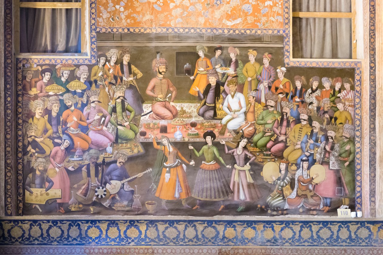 Tuoreena Chehel Sotoun Palacessa, Esfahanissa, Iranissa tekijältä School Iranian