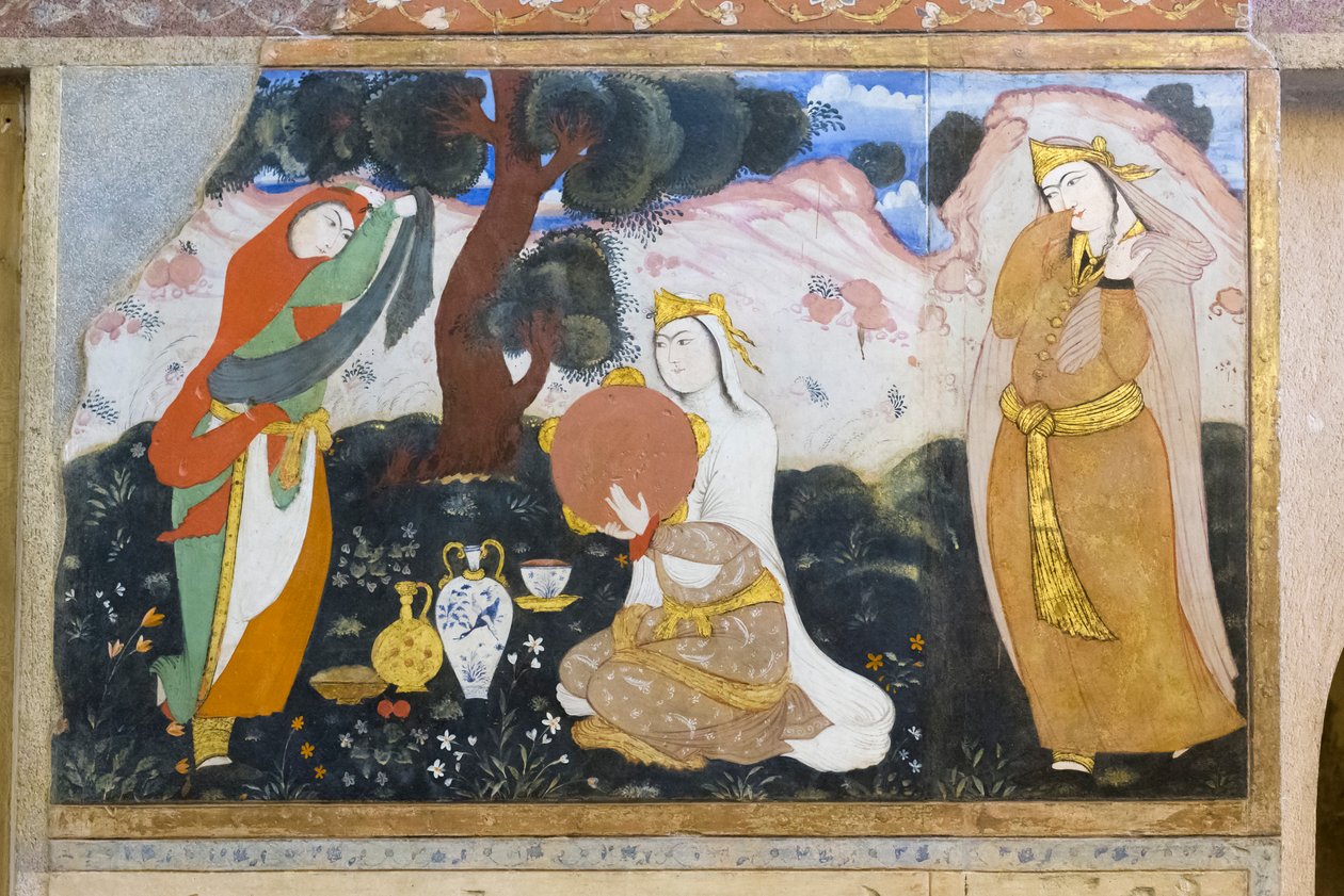 Tuoreena Chehel Sotoun Palacessa, Esfahanissa, Iranissa tekijältä School Iranian