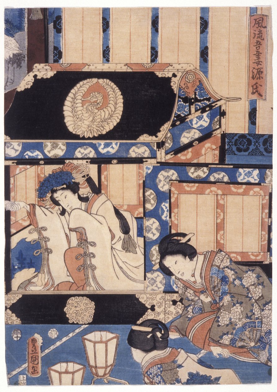 Furyu Azuma Genji (värillinen puupiirros) tekijältä School Japanese