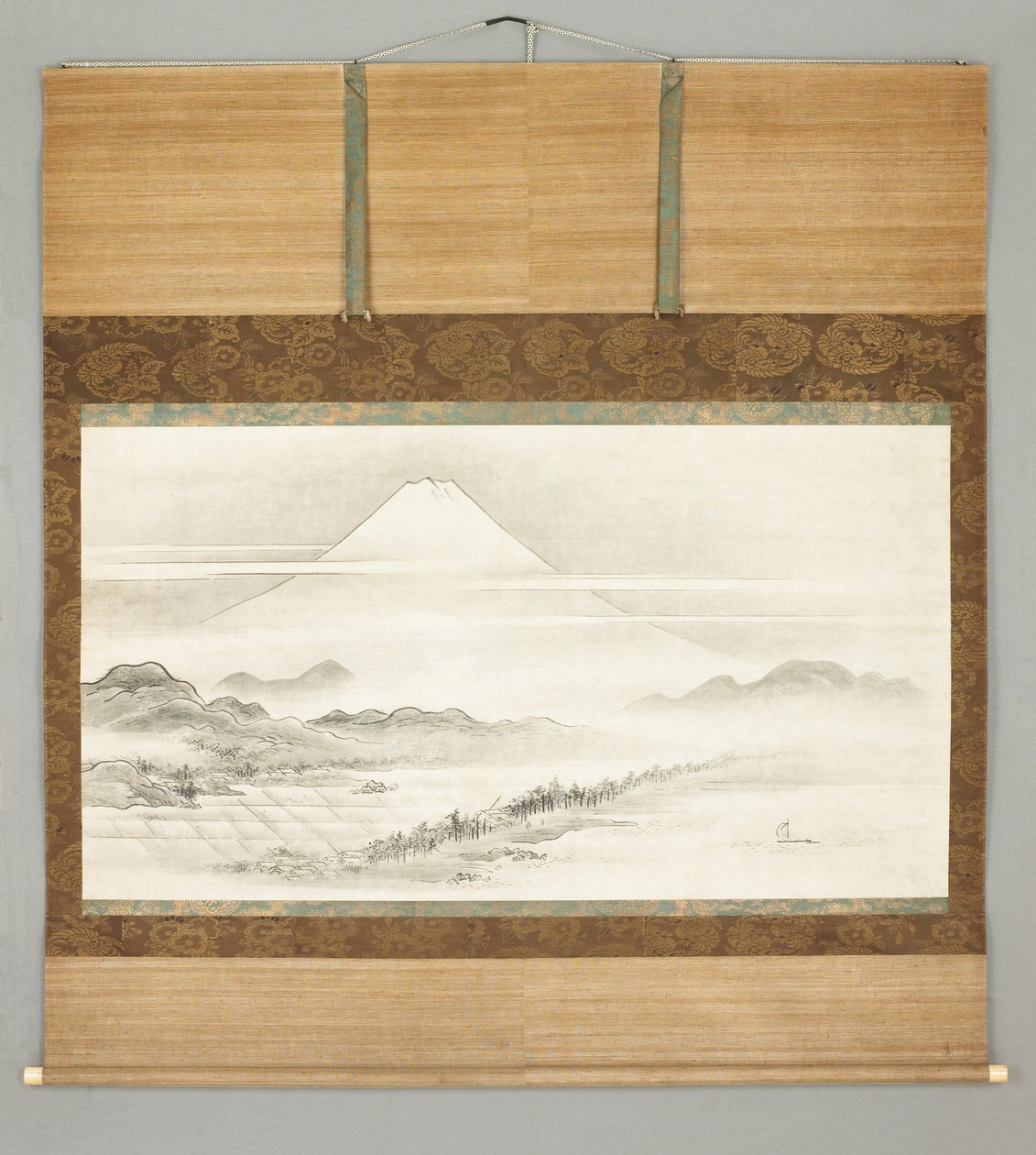 Kakemono, Fuji-vuoren maisema tekijältä Japanese School