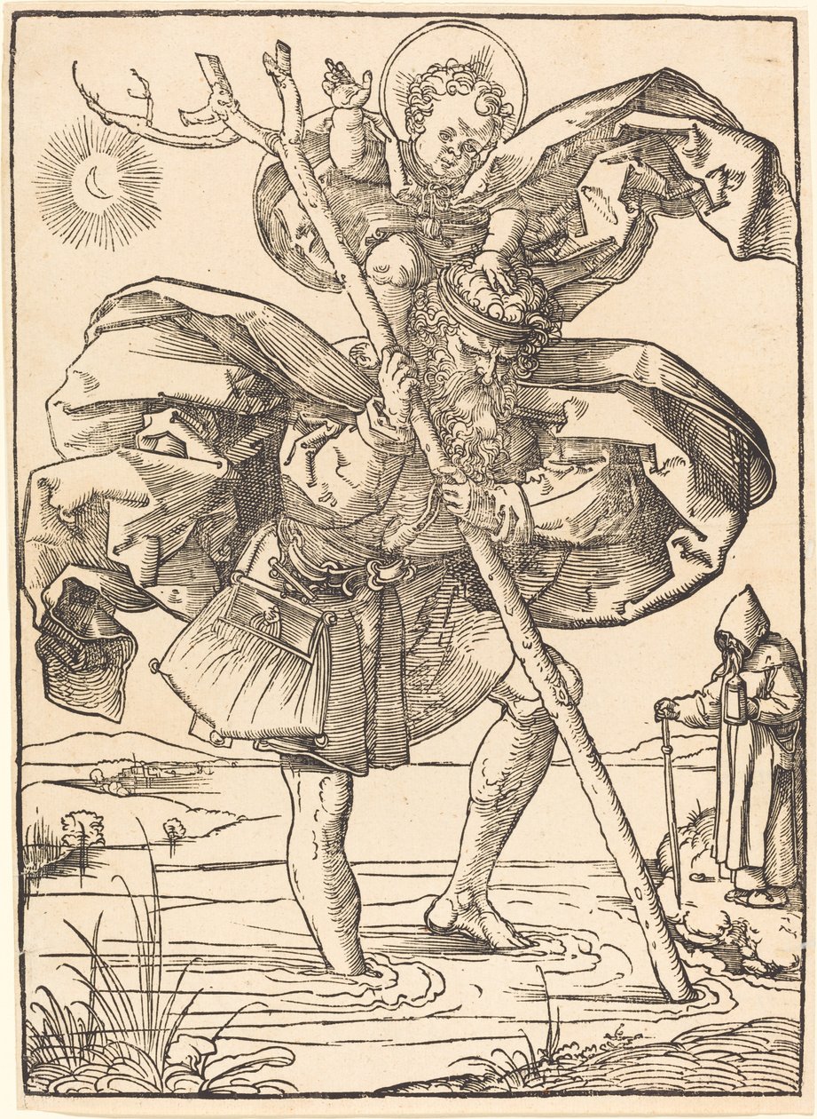 Pyhä Christopher tekijältä School of Albrecht Dürer