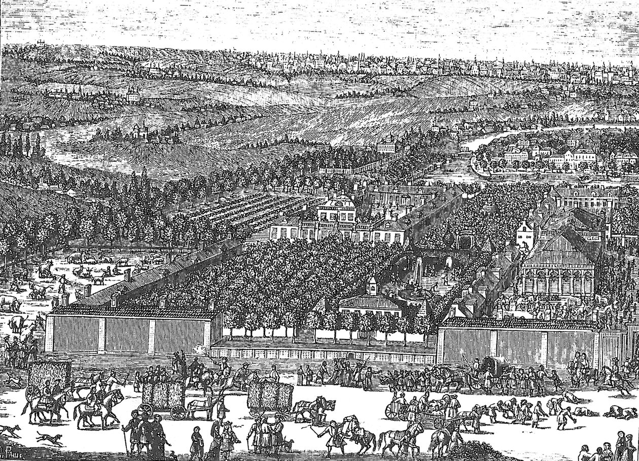 Herman Carterin saksalaiskortteli Moskovassa, 1705 tekijältä Schoonebeek