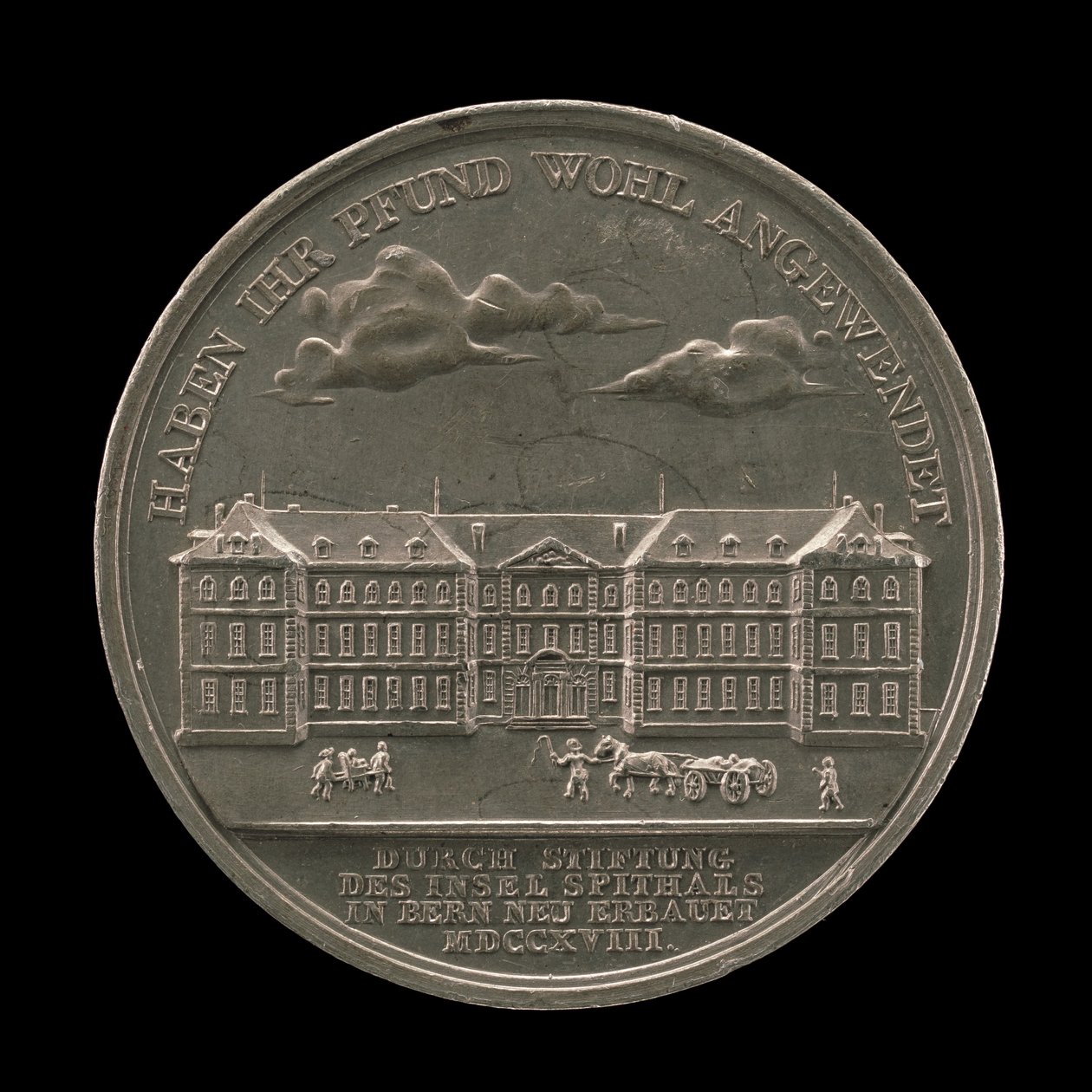 Inselspital, Bern [käänteinen], 1818. tekijältä Sebastian Burger