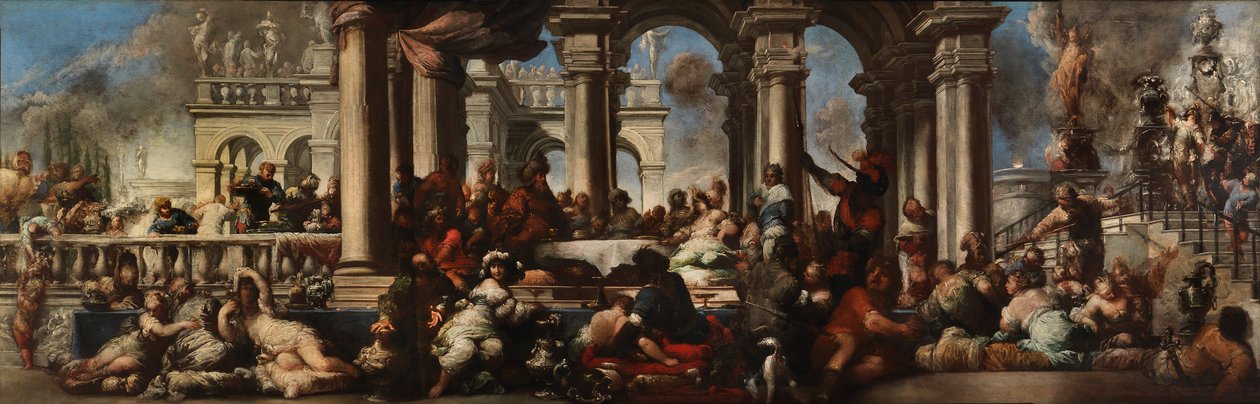 Kleopatran juhlat 1660. tekijältä Sebastiano Mazzoni