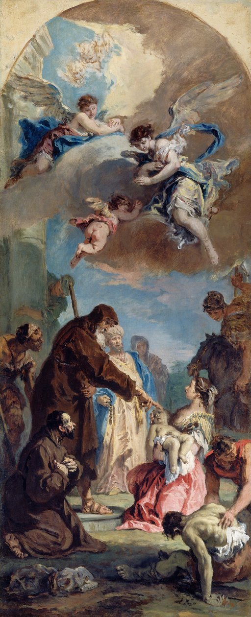Pyhän Franciscus Paolalaisen ihme tekijältä Sebastiano Ricci
