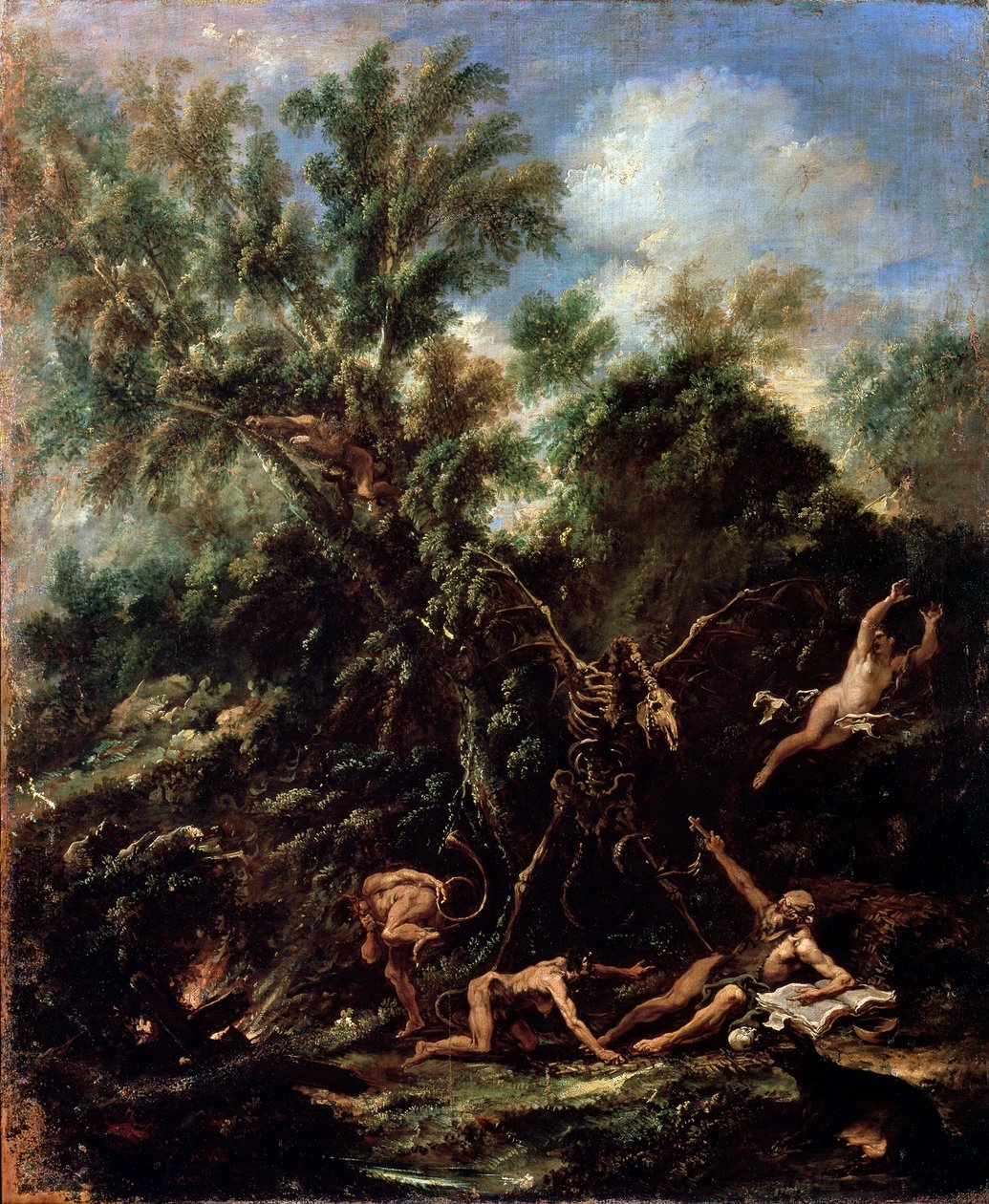 Pyhän Antoniuksen kiusaus, c1706-c1707 tekijältä Sebastiano Ricci