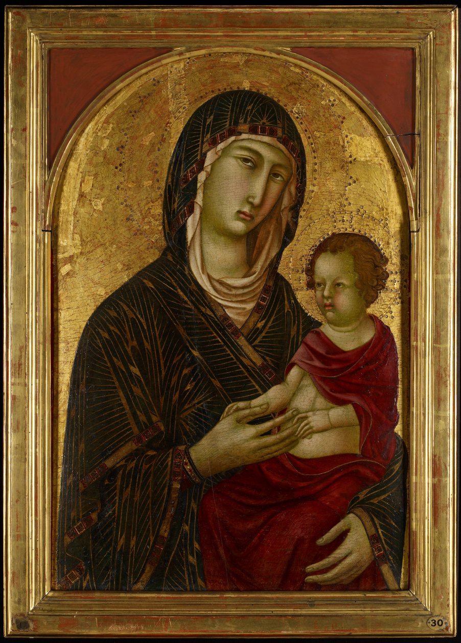 Madonna ja lapsi, n. 1310 (tempera ja kultahiottu poppelilevyssä) tekijältä Segna di Bonaventura