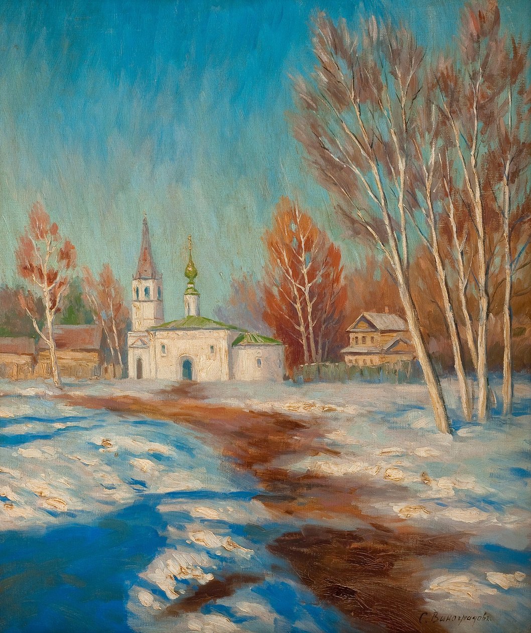 Kevät maisema tekijältä Sergei Arsenevich Vinogradov