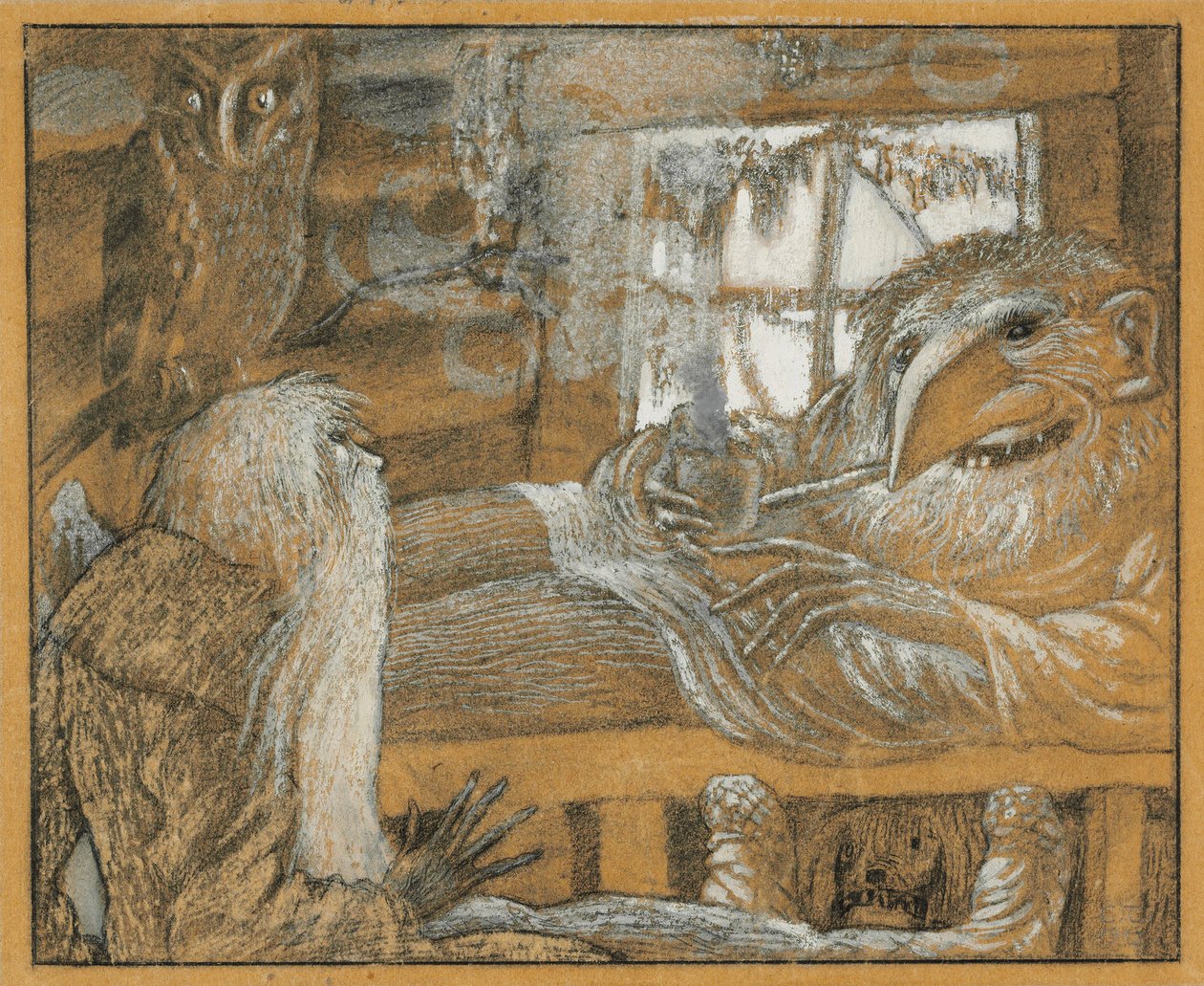 Talonpoika ja domovoy, 1922. tekijältä Sergei Vasilevich Chekhonin
