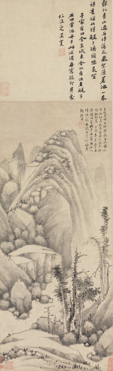Anchorage sateisena yönä, 1477. tekijältä Shen Zhou