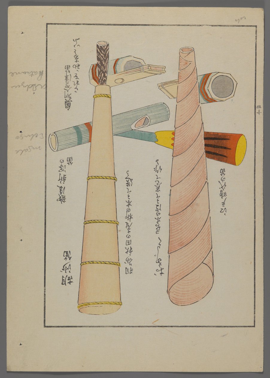 Japanilaiset lelut, Shimizu Seifun Unai no tomo (A Childs Friends), 1891-1923. Huilut ja torvet. tekijältä Shimizu Seifu