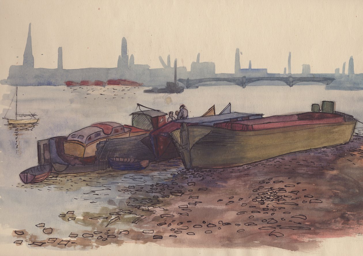 Proomut Thamesilla Lontoossa, 1951. tekijältä Shirley Markham