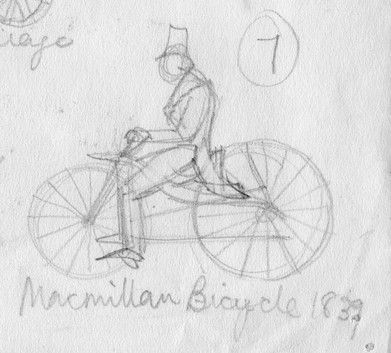 "MacMillan polkupyörä, 1839", c1950. tekijältä Shirley Markham