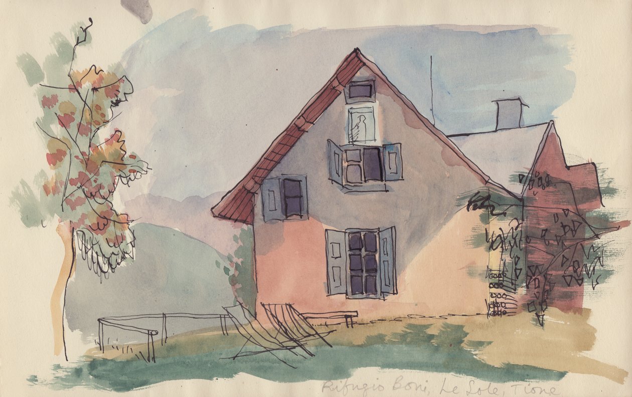 "Rifugio Boni, Le Sole, Tione", 1950. tekijältä Shirley Markham