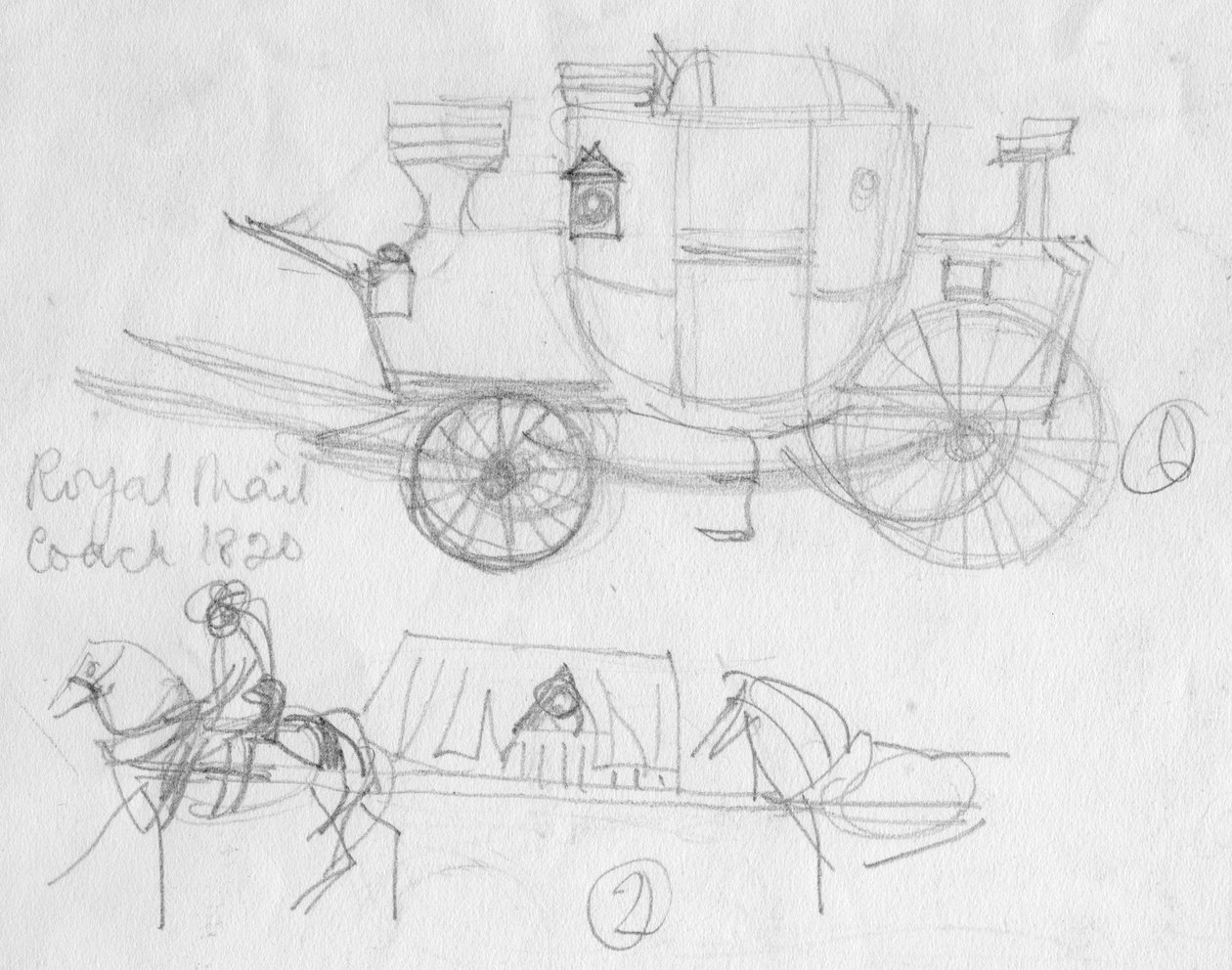 "Royal Mail coach, 1820", c1950. tekijältä Shirley Markham