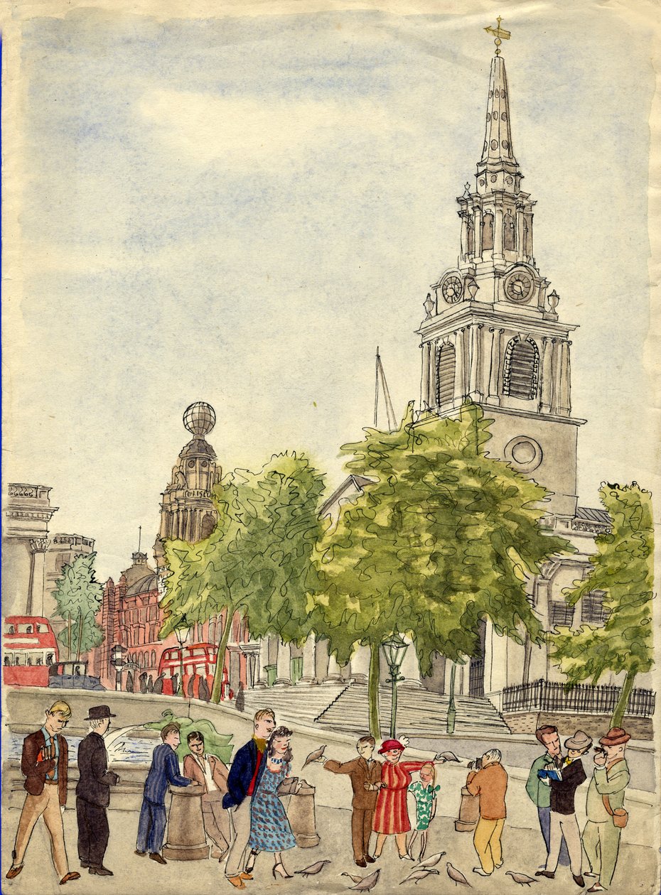 Trafalgar Square, Lontoo, 1948. tekijältä Shirley Markham