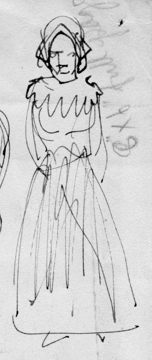 Nainen aikakauden puvussa, 1950. tekijältä Shirley Markham