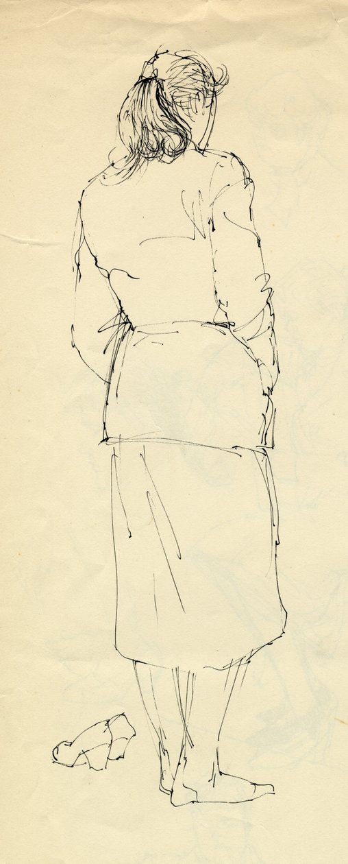 Nainen sukkajaloissa takaapäin, 1953. tekijältä Shirley Markham