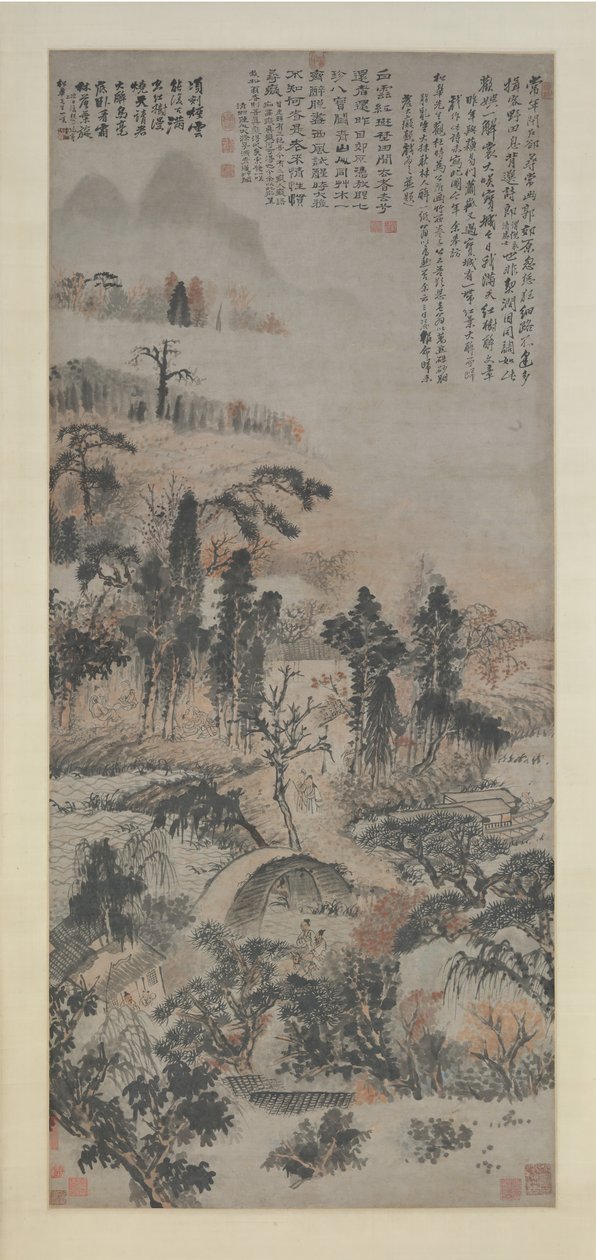 Humalassa Autumn Woodsissa, n. 1702. tekijältä Shitao