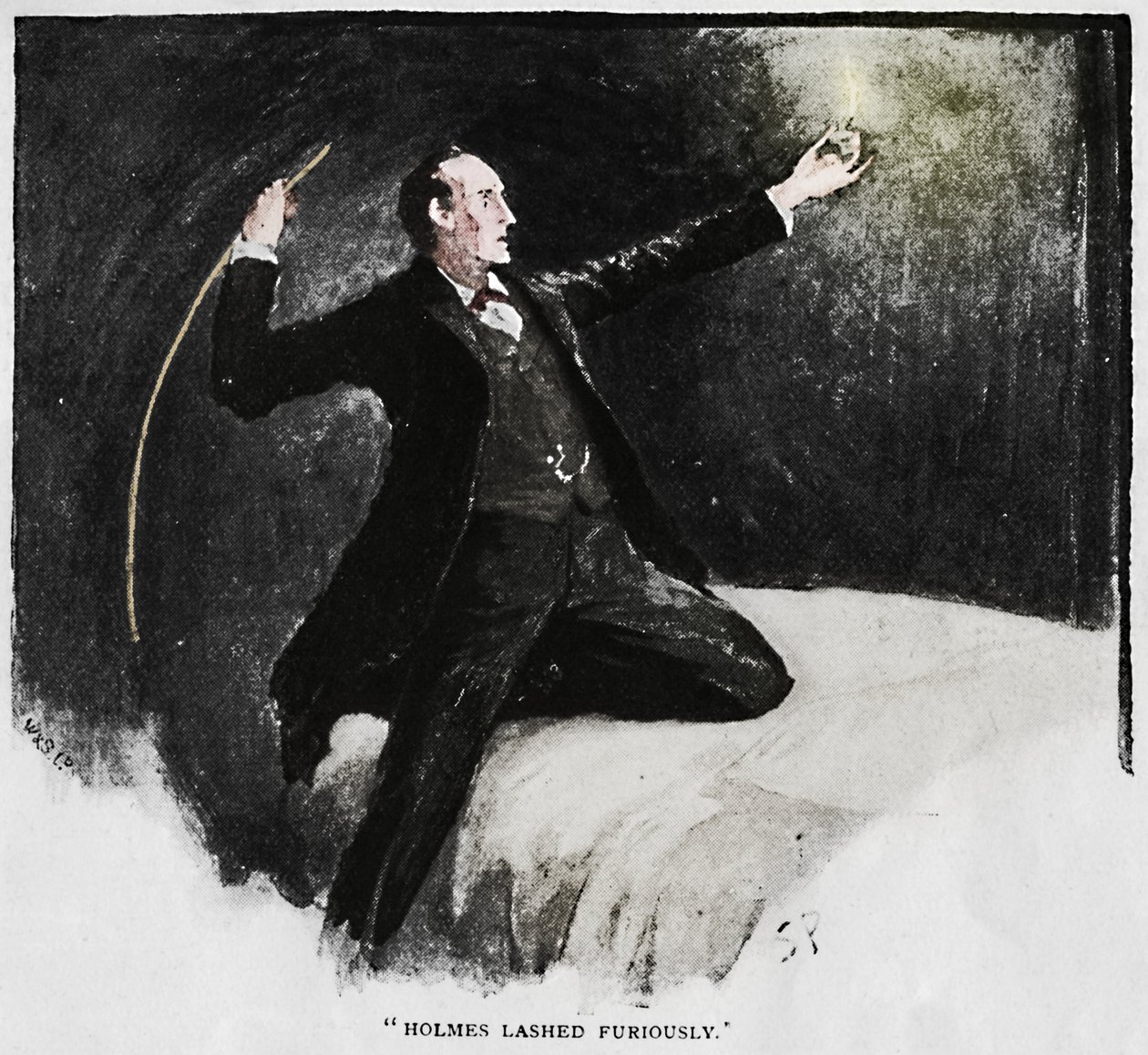 Holmes Lashed Furiously, 1892 tekijältä Sidney Paget