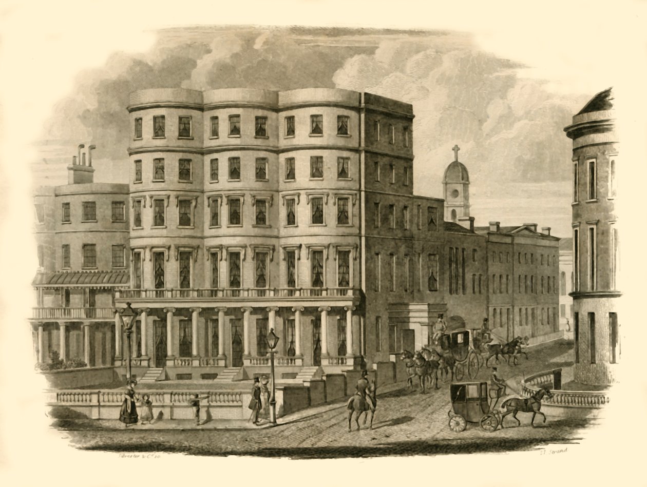 "Bristol Hotel, Marine Parade, Brighton", 1835. tekijältä Silvester and Co
