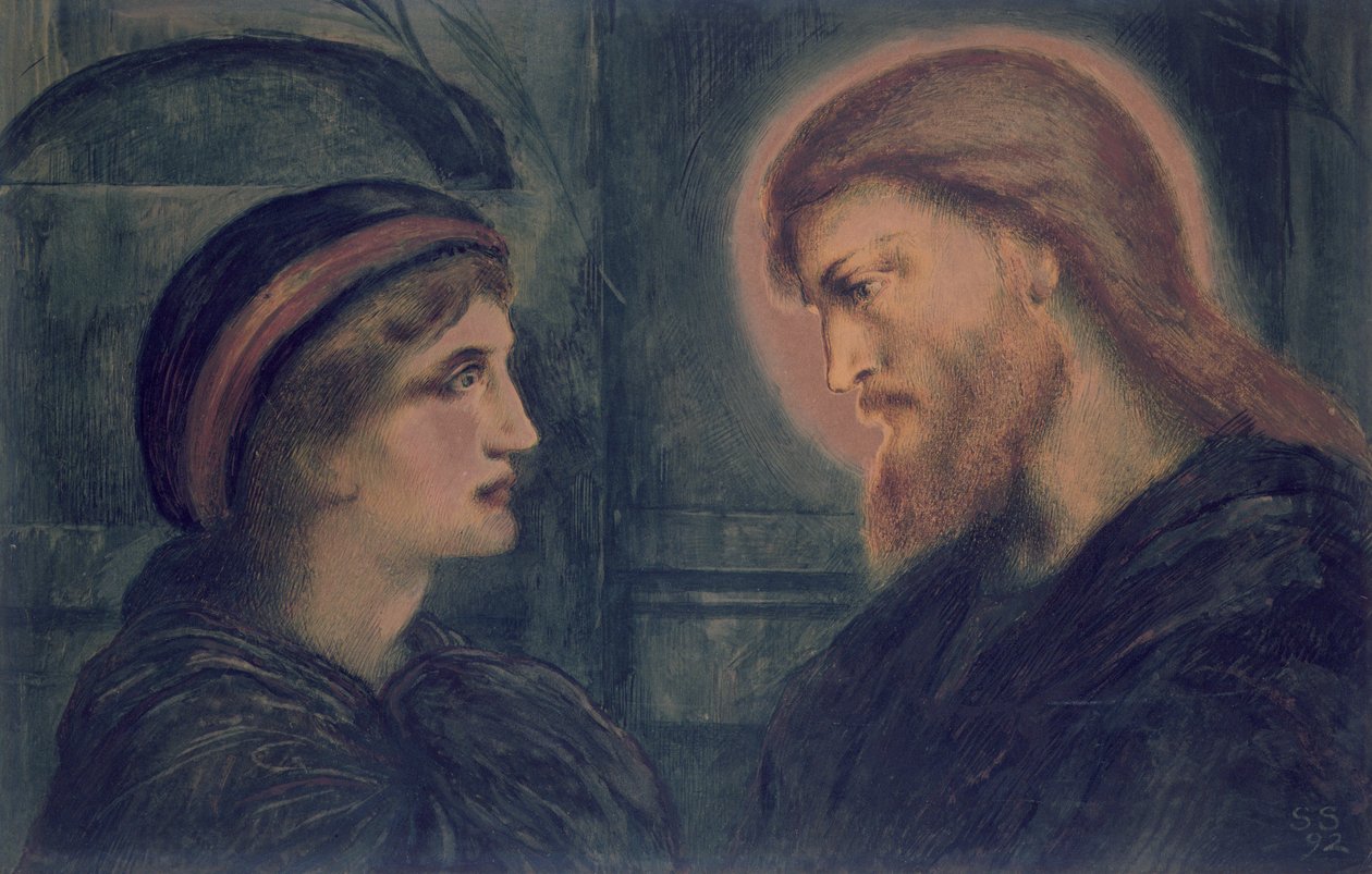 Kristus ja nuoriso, 1892 tekijältä Simeon Solomon
