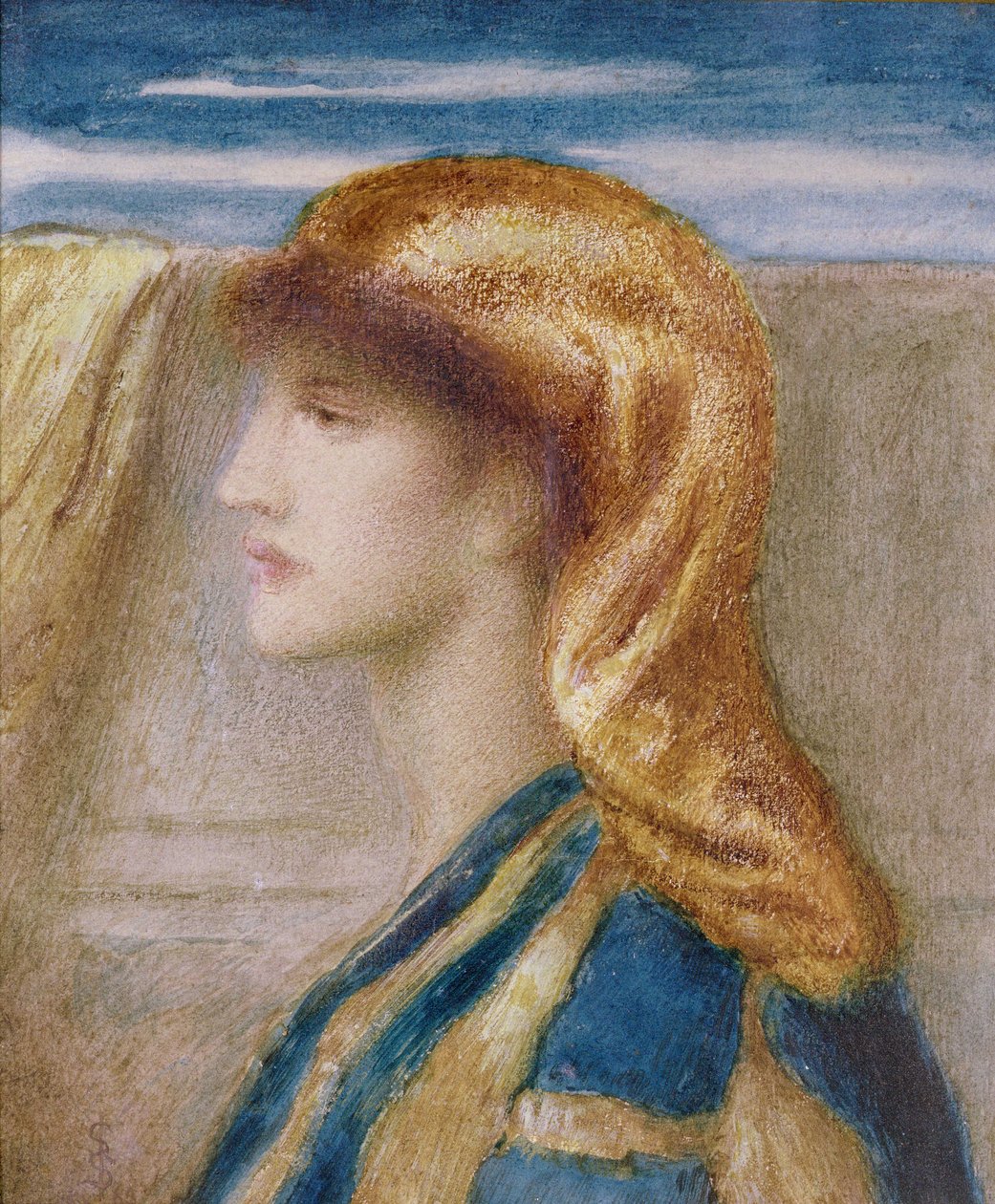 Kultainen päähine tekijältä Simeon Solomon