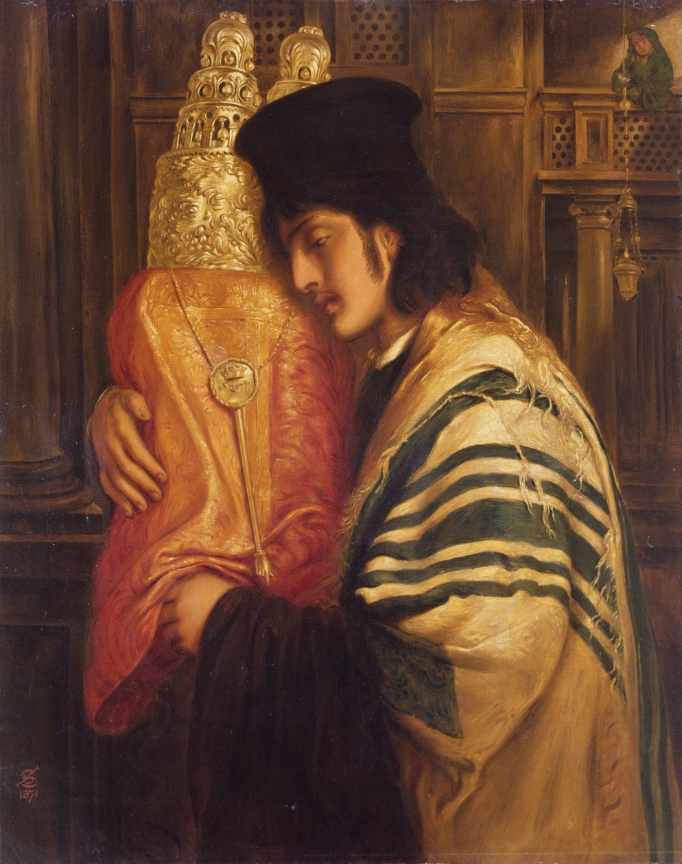 Nuori rabbi pitelee Tooraa, 1871 tekijältä Simeon Solomon
