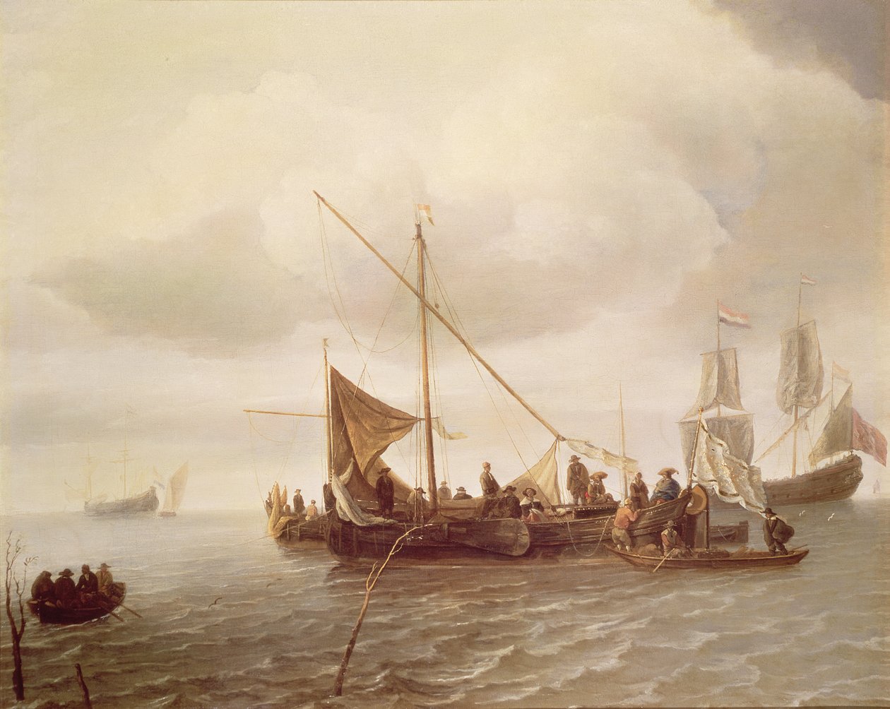 Shipping Scene, 17th century tekijältä Simon de Vlieger
