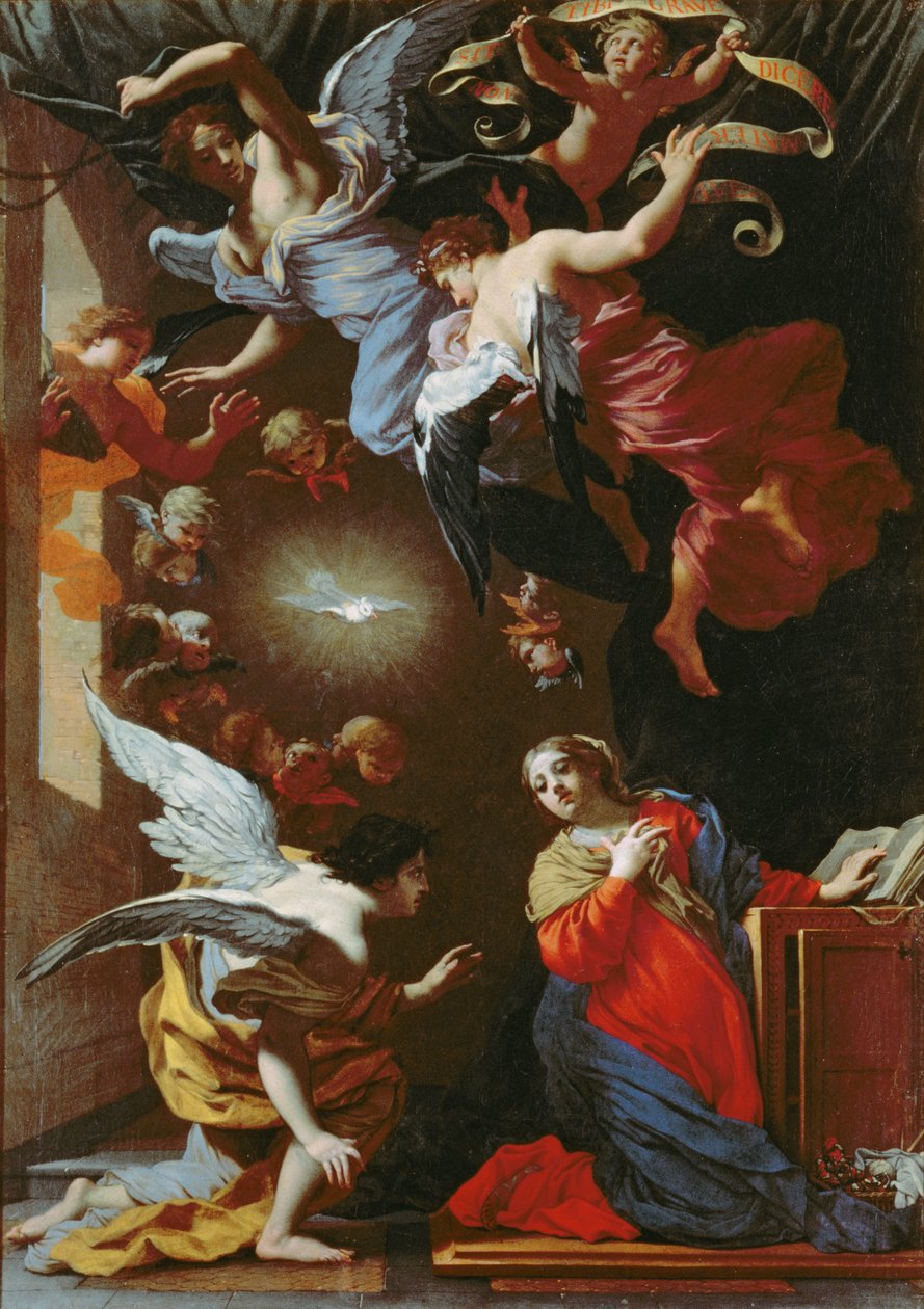 Anunciation, n. 1650-1660 tekijältä Simon Vouet