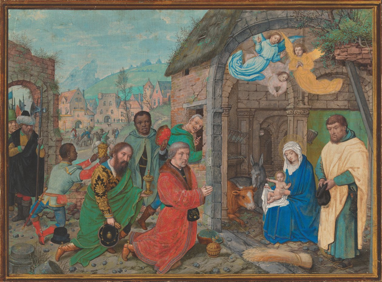 Maagien palvonta, 1520-luvun puoliväli. tekijältä Simon Bening