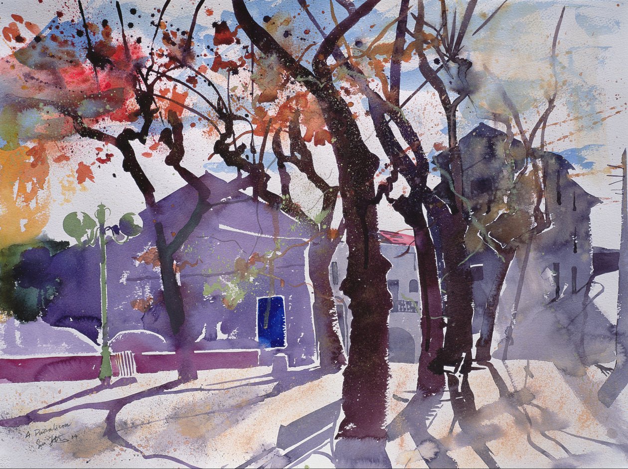A Puissalicon, 2010 Ranska (akvarelli) tekijältä Simon Fletcher
