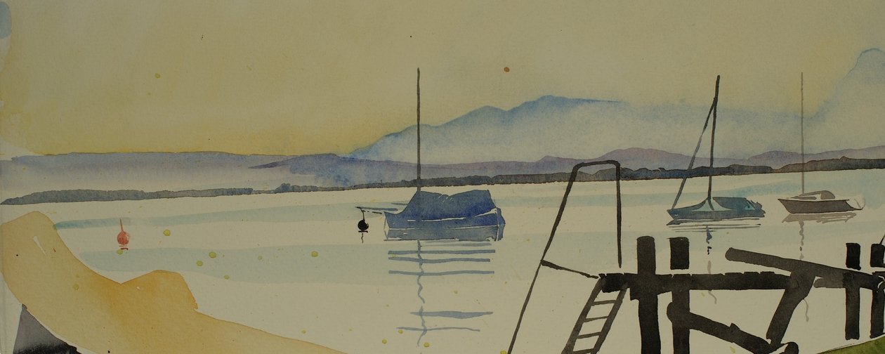Alppijärvi, 2001 (akvarelli) tekijältä Simon Fletcher