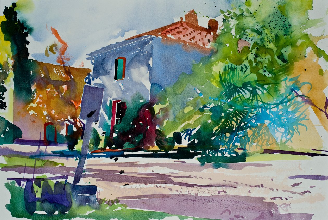 Chez Florence, 2015 (akvarelli) tekijältä Simon Fletcher