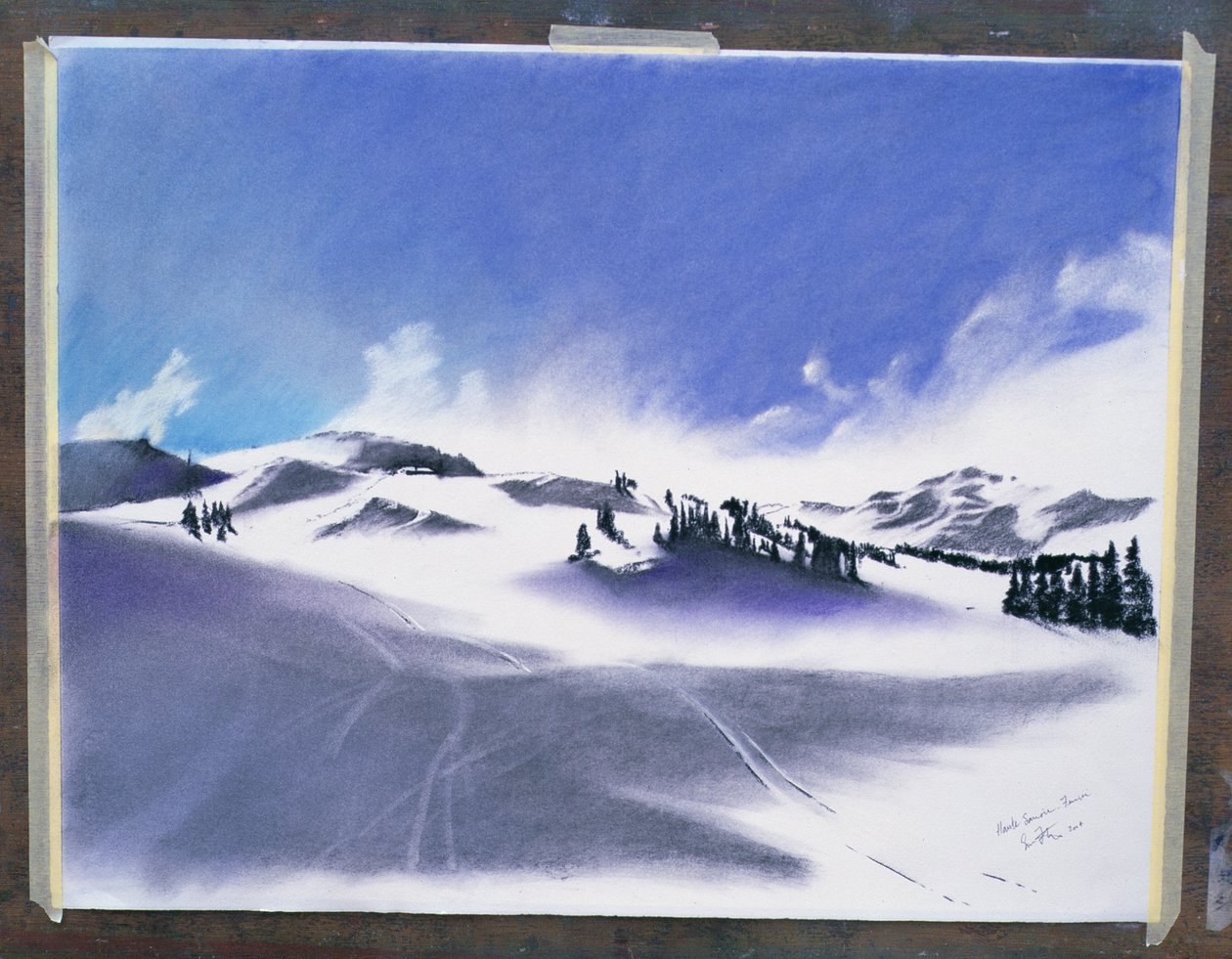 Haute-Savoie, helmikuu, 2006 (sekatekniikka) tekijältä Simon Fletcher