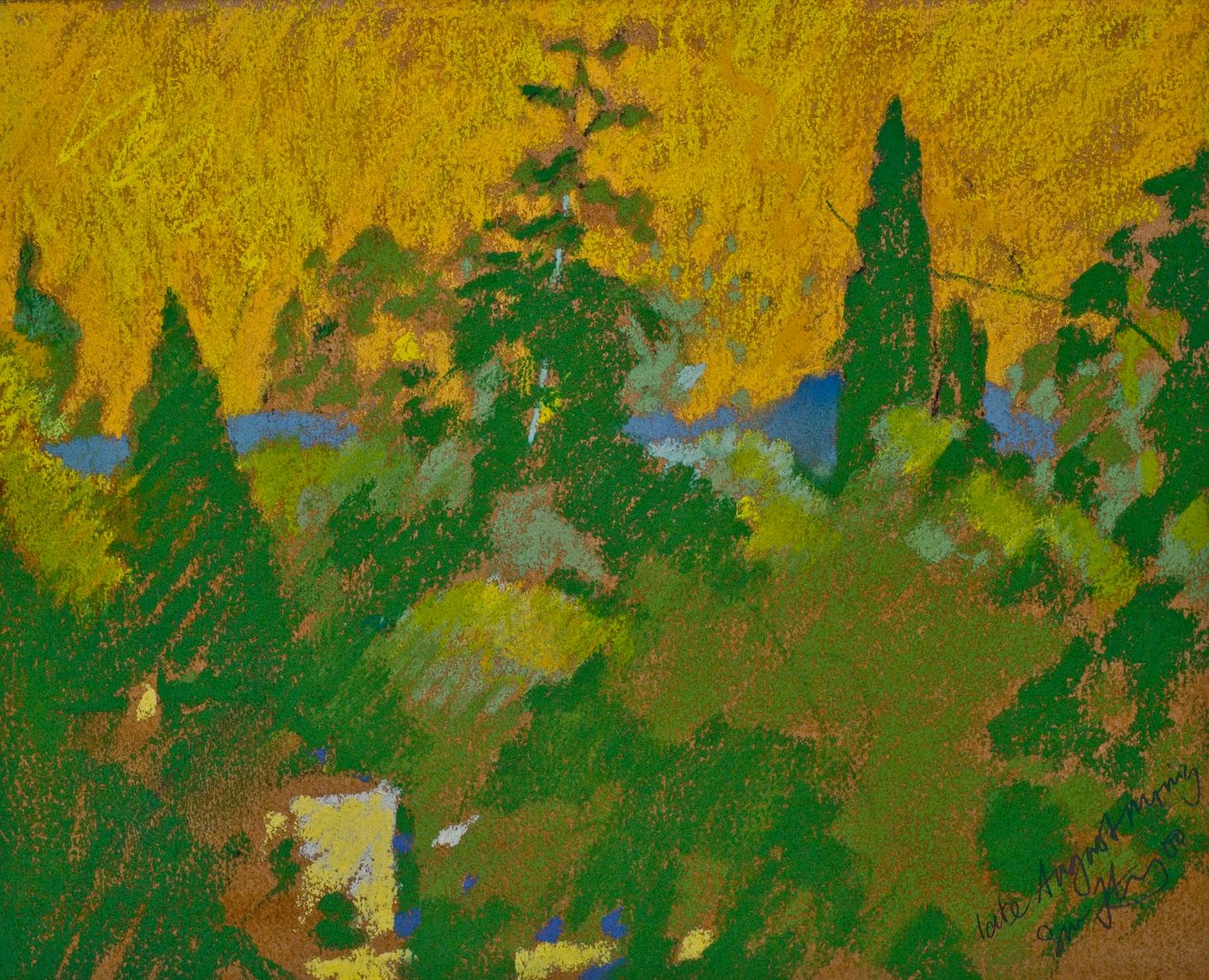 Myöhäinen elokuun aamu (pastelli paperille) tekijältä Simon Fletcher