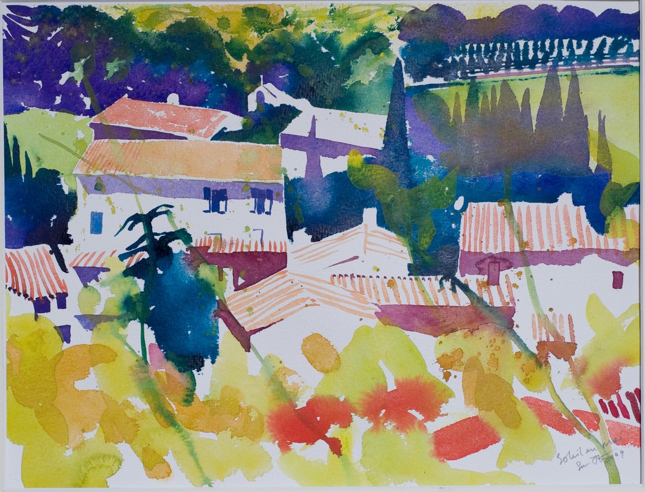 Toukokuun aurinko, 2009 (akvarelli) tekijältä Simon Fletcher