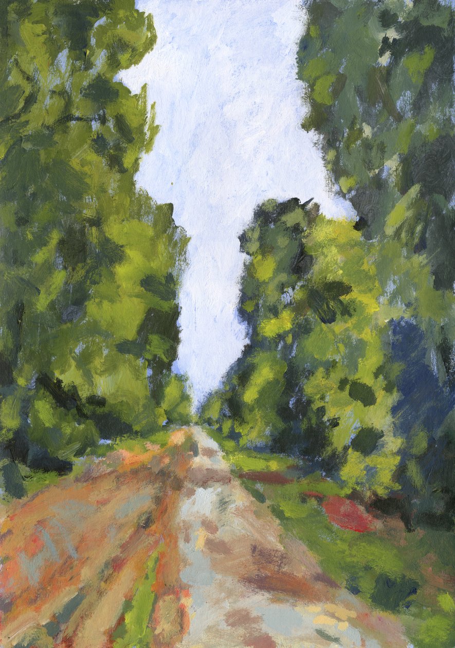 Avenue no 1, 2023 (akryyli paperille) tekijältä Simon Neville