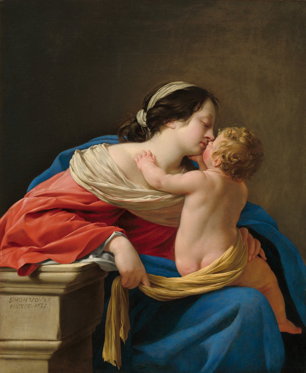 Madonna ja lapsi, 1633. tekijältä Simon Vouet