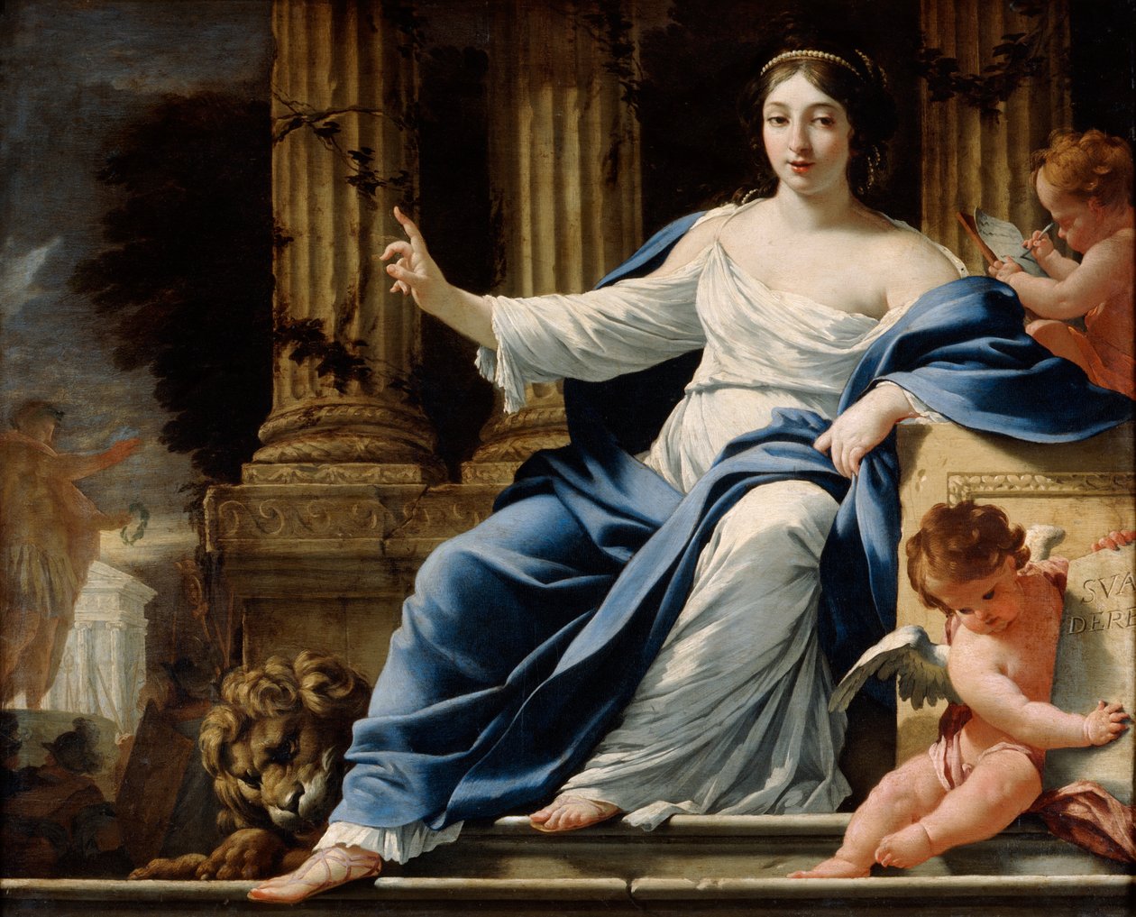 Polyhymnia, kaunopuheisuuden museo, 1600-luku tekijältä Simon Vouet