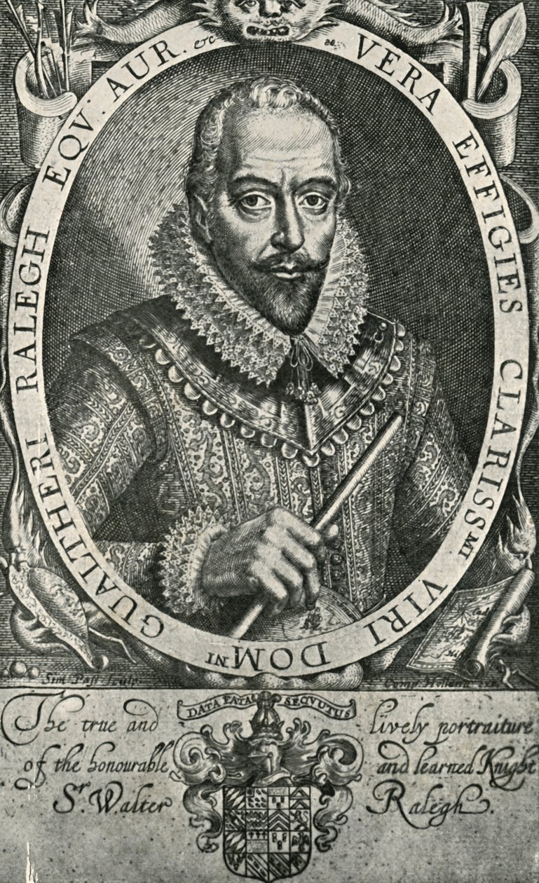 Sir Walter Raleigh, 1906. tekijältä Simon de Passe