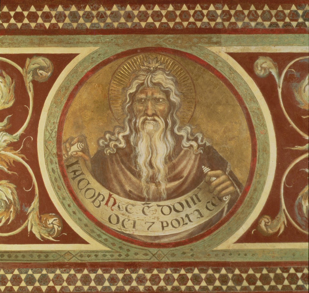 Maesta: Jacob, yksityiskohta kehyksestä, 1315 (yksityiskohta 51591) tekijältä Simone Martini